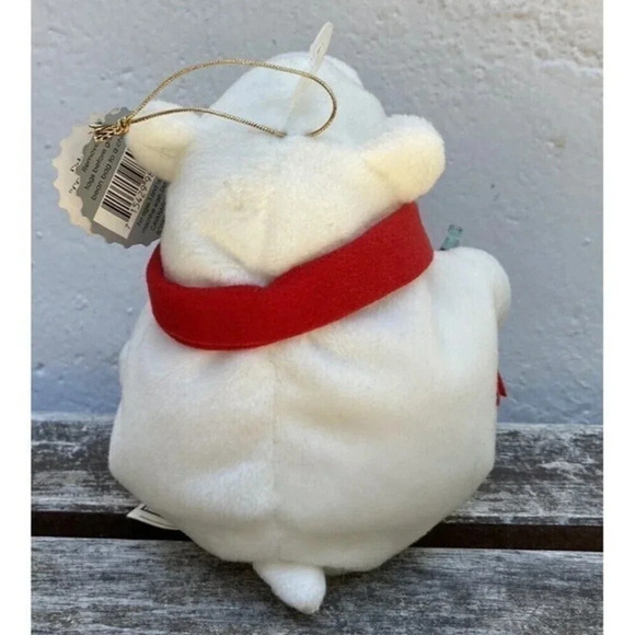 1998 COCA COLA Polar Bear Bean Bag Plush 5 1/2" Soda Red Scarf Collectable - Picture 4 of 6